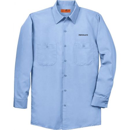 20-SP14, Long 1XL, Light Blue, Left Chest, Performive - 3in.